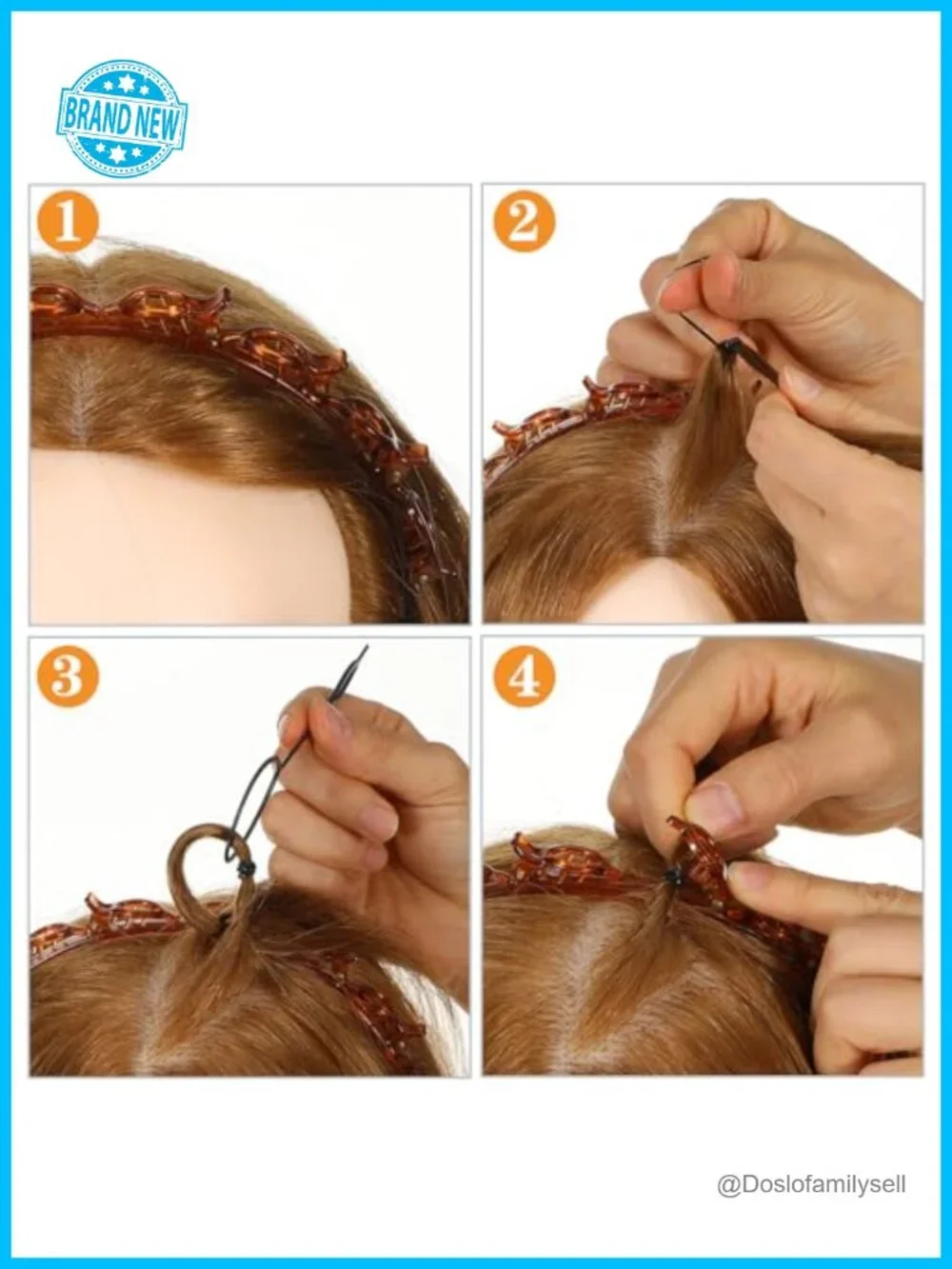 405Pcs Headbands Hair Styling Kit with Topsy Tail Tool & Combs